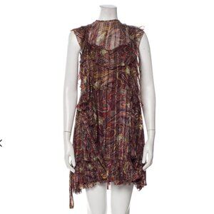 Love Sam Flowy Mini Dress with metallic threads, Sz S